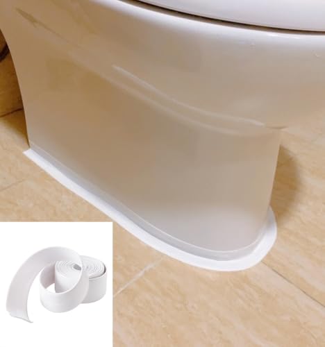 Abdichtungsband, selbstklebendes Wannenwand-Abdichtungsband, 3 Rollen PVC Bad Küche Toilette und Boden Wandkantenschutz Abdichtungsband, weiß (1,5“ x 10,5 Ft)