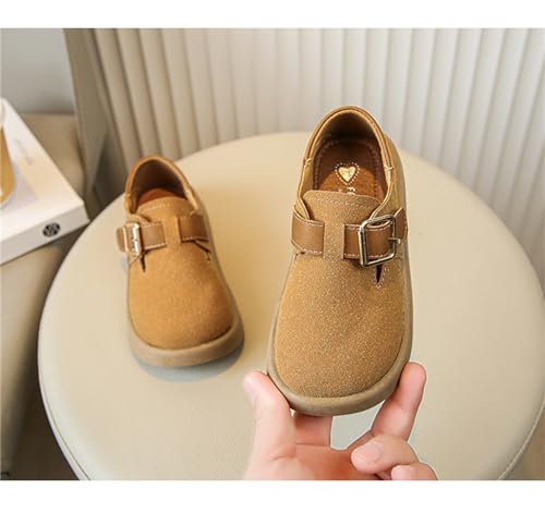 He&Yingmin Children's Flat Shoes Boys Girls Fashion Versatile Suede Leather Shoes2