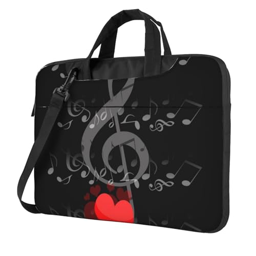 Sac ordinateur portable notes de musique sacoche bandoulière