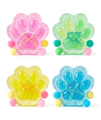 Image of 3PCS Taba Squishy Cat Paw, Taba Squishy for Relaxing Sensory Fidget Pinch Family for Kids Cat Paw Squeeze Cute Beautiful Cat Paw (random4)