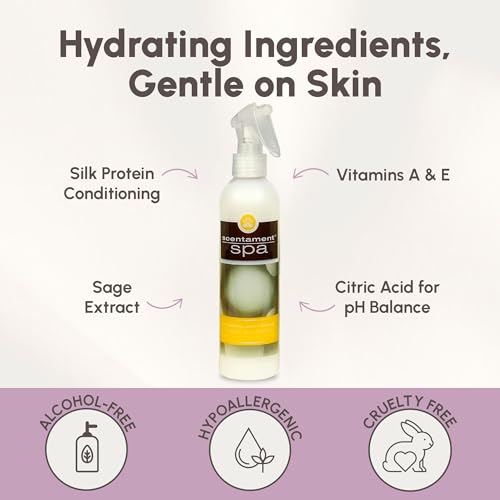 Image of Best Shot Scentament Spa Botanical Body Splash, Detangler Spray, Body Spray for Pets, Cat and Dog Cologne Spray, Lemon Vanilla, 8 Oz.