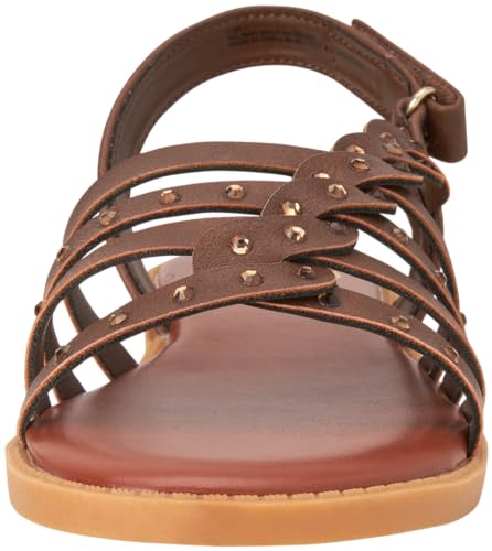 Vince Camuto Girls Sandals - Open Toe Braided Strap Dress Sandals with Rhinestones, Summer Shoes for Easter Travel & Parties3