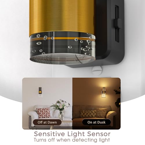 Briignite Night Light, Dimmable Night Lights Plug into Wall, LED Night Light with 0-100 LM Adjustable Brightness, 3000K Automatic Plug in Night Lights with Dusk to Dawn Sensor, for Bathroom Hallway — view 2