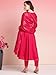 Liva Fashion Indian Women's Rayon Viscose Anarkali Embroidered Kurta with Pant and Dupatta Set (APARNAA PINK-LFN_L_Pink)