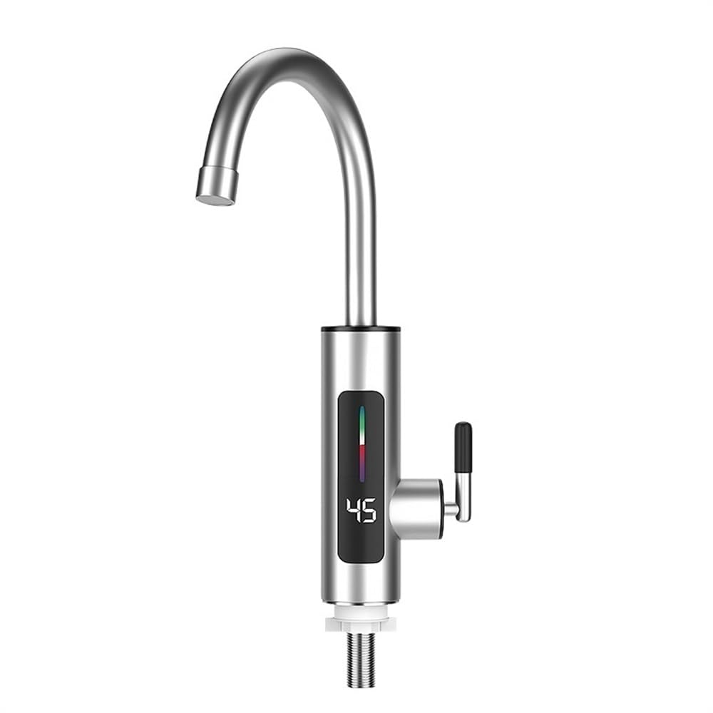YUCHUANGYE Electric Tap 3000W 220V Electric Kitchen Water Heater Tap Instant Hot Stainless Steel Water Faucet Heater Cold Heating Faucet Hot Water Tap(Stainless Steel)