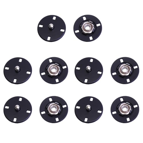 NUOBESTY 10 Pezzi Di Bottoni Automatici in Lega Con Bottoni Piatti Per Cappotti E, Progetti Di Cucito