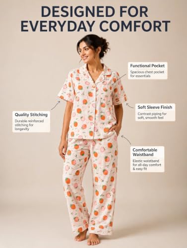 Image of MAU ANUBE Women's Cotton Korean 2pc Night Suit Set