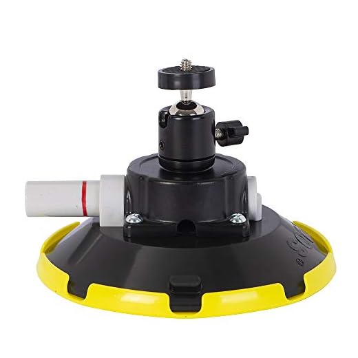 IMT 6" Car Camera Mounting Kit Pump Vacuum Suction Cup Mount, Professional Camcorder Vehicle Holder w/ 360° Panorama Ball Head and 180°, DSLR Camera Video Stabilizer Car Sucker Cup Holder