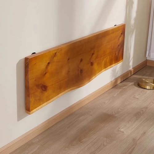 Wall Mounted Folding Bar Table - Rustic Live Edge Drop-Leaf Design, Solid Wood Floating Desk for Small Kitchens & Dining Rooms, Space-Saving Home Furniture