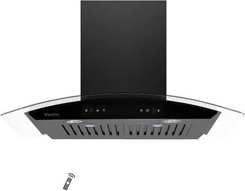 VESTA Campana extractora de acero inoxidable de 800 CFM de 30 pulgadas, 6 velocidades, control táctil y de gestos, ventilación redonda superior de 6