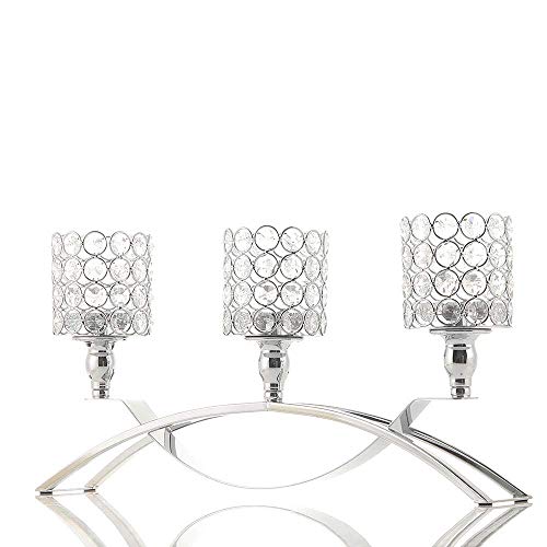 VINCIGANT Crystal Candle Holder Table Candelabras,3 Candle Stand