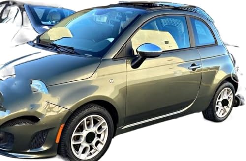 Remplacement capuchon rétroviseur Fiat 500 chrome contre rayures - 4