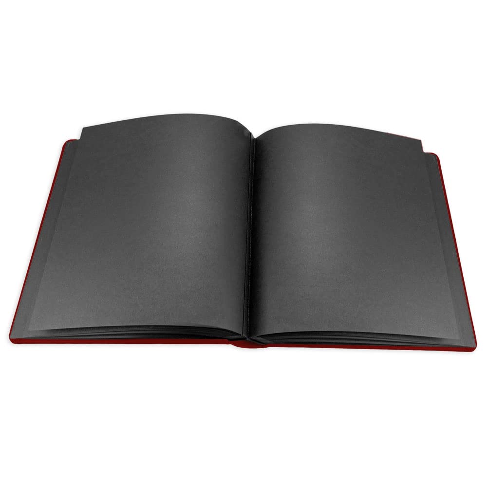 Album tradycyjny na zdjęcia wklejane - klasyczny design, sztywne czarne karty w środku - 28x31, 40 stron