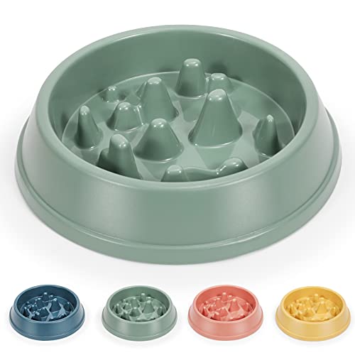 JASGOOD Gamelle pour Chien à Alimentation Lente et Amusante, antidérapante, Bol Puzzle interactif en Forme de Labyrinthe pour éviter Les ballonnements et Les Animaux domestiques Vert Cover