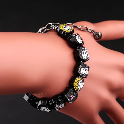 SONGCHANGJEWELRY Anime Slayer Bracelet with 9 Character Charms – Q Style Alloy Chain Featuring Tanjiro, Nezuko, Rengoku, and More – Otaku Gift for Fans and Collectors2