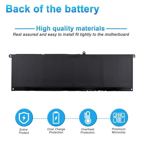 Image of 54Wh V6W33 Laptop Battery Replacement for Dell Inspiron 3511 3515 3525 3530 3535 5310 5320 5330 5410 5420 5425 5430 5435 5440 Latitude 3320 3430 3520 3530 Vostro 3435 3510 5510 5620 Series