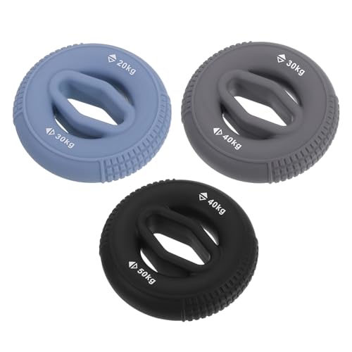 uxcell Hand Grip Strengtheners, 20-30/30-40/40-50kg Silicone Grip Strength Training for Rock Climbing, 1 Set