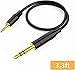 CableCreation 1/8 to 1/4 Stereo Cable 3.3ft, 6.35mm 1/4