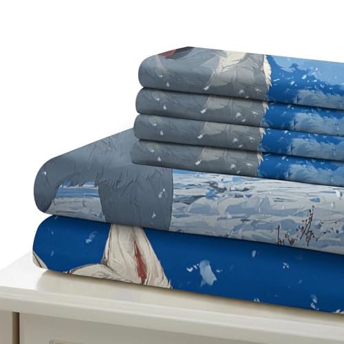 Housse de couette loup 220x240 en microfibre respirante et résistante