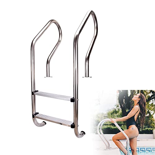 Escalera para piscina con 2 peldaños antideslizantes miniatura 1