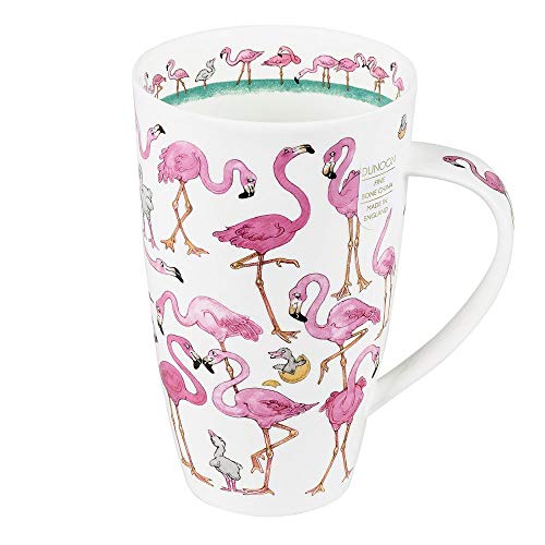 Henley Dunoon Becher Flamingo 600 ml Design Porzellan Kaffeetasse Kaffee...