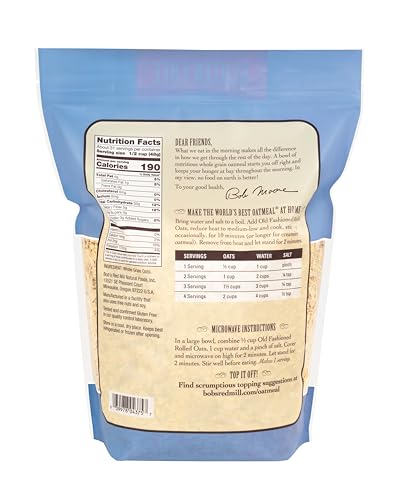 Bob's Red Mill Gluten Free Old Fashioned Rolled Oats, 52oz (4 Pack) - image 3