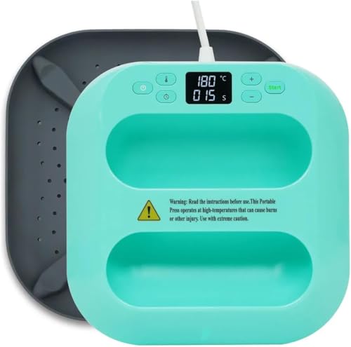 Prensa Térmica A4 23x23cm Sublimação Transfer Camiseta Dtf Cor Azul-turquesa 220v