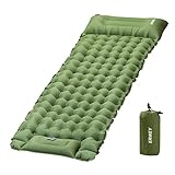 ERWEY Camping Isomatte selbstaufblasend 200x70 cm Aufblasbare Luftmatratze mit Fußpumpe & Kissen Wasserdicht Isomatte Camping Luftmatratze Aufblasbare Matratze Outdoor für Wandern Strand Zelt