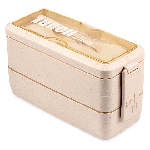 Fiambrera Bento Kisstta 3 en 1 con Compartimentos a Prueba de Fugas Cover