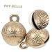 BESPORTBLE 2Pcs Copper Pet Bells Decorative Dog Hanging Bells Sound for Training Crafts Design for Pets Convenient Portable Use