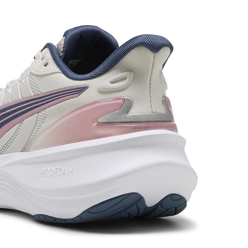 Image of Puma Unisex-Adult Feather Gray-Poised Pink-Dark Indigo Running Shoe