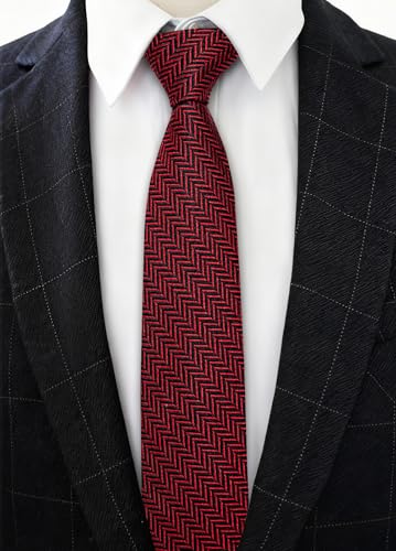 Image of Barry.Wang Men 6PCS Tie Silk Gift Necktie Clip Woven Tie Sets Party | Men Tie Classic Silk Gift Necktie With Tie Clip Jacquard Woven Neck Ties 6PCS Formal Wedding
