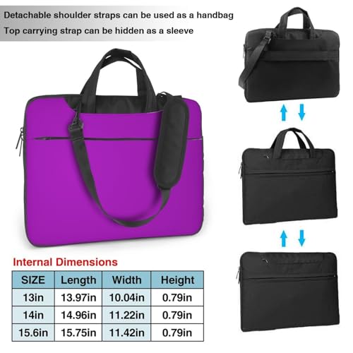 Maletín portátil impermeable 14 pulgadas color morado miniatura 4