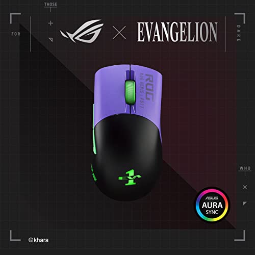 Asus Rog Keris Wireless Eva Edition Gaming Mouse, Tri-Mode Connectivity (2.4Ghz Rf, Bluetooth, Wired), 16000 Dpi Sensor, 7 Programmable Buttons, Pbt, Hot-Swappable Switch Sockets, Paracord Cable #TOP1
