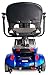 Portable Travel Mobility Scooter - 4 Wheel with Tight Turning Radius, Swivel Seat and Delta Tiller - CityCruzer by EV Rider (Blue)