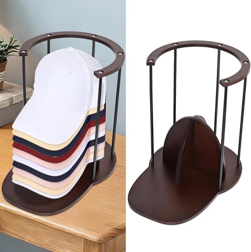 Rangement de chapeaux support de rangement en bois et métal maison - 2