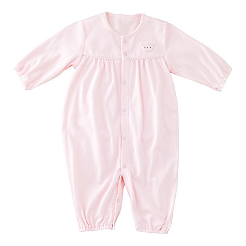 赤ちゃんの城 ツーウェイオール フライスベア ピンク 50~70 ベビー服 新生児 日本製 春 夏 秋