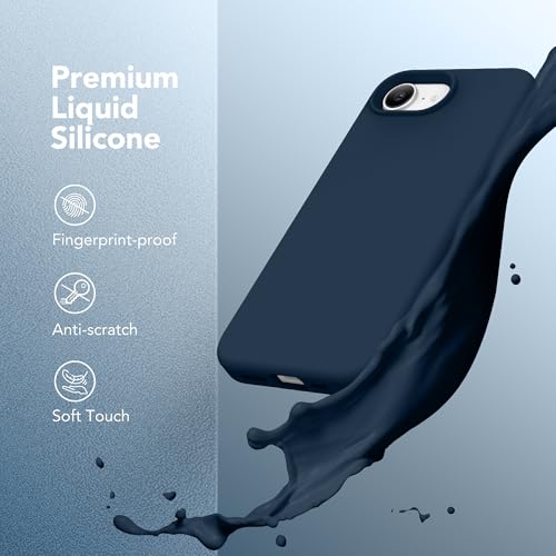Image of Magnetic for iPhone 17e /iPhone 16e Case, Compatible with MagSafe, [Soft Anti-Scratch Microfiber Lining] Slim Silicone Shockproof Protective Phone Case for iPhone 17e /16e 6.1 inch, Cobalt Blue