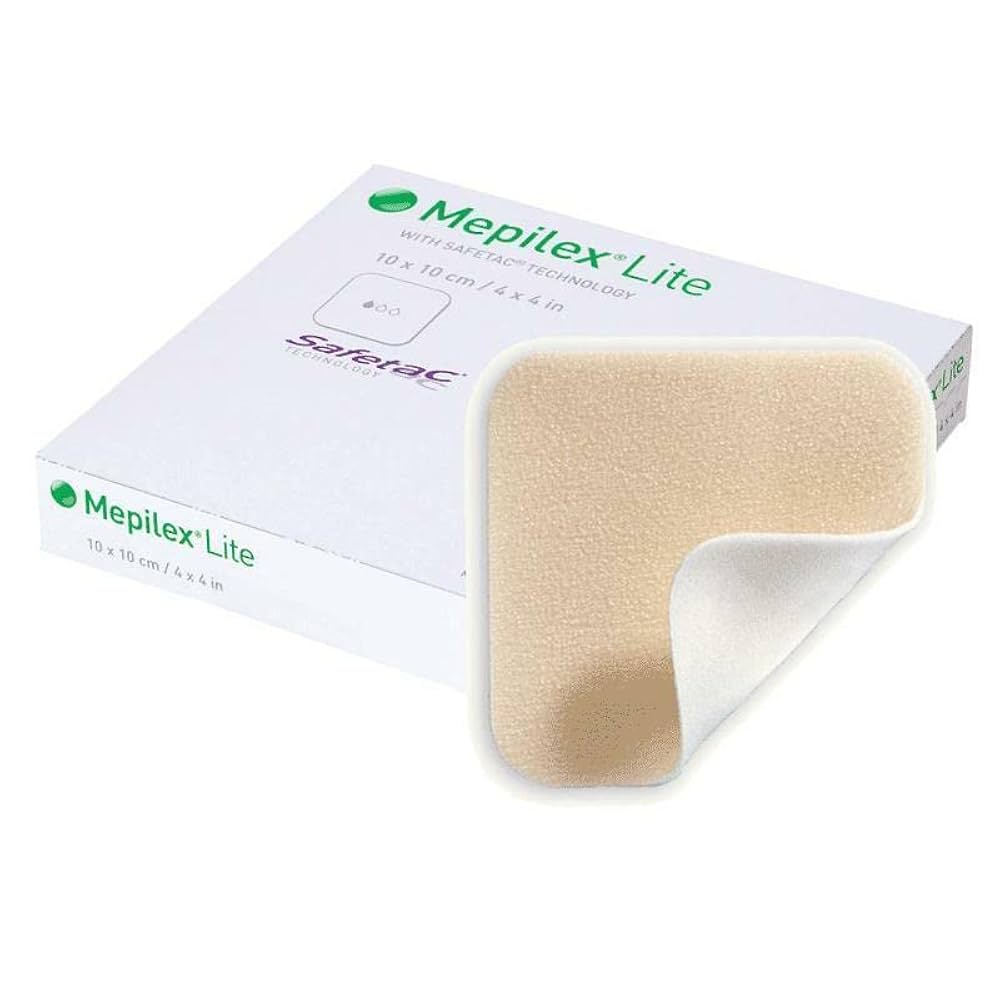 Mepilex Lite 医療用ドレッシング 15x15cm×25枚 Mepilex Lite (Borderless) Soft Silicone Foam Dressing 10 x