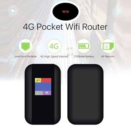 Image of 500Mbps 4G LTE Mobile WiFi Hotspot, 10 Users High Speed Wireless Router, Computer Routers with SIM Card Slot & Color Screen, Ideal for Home, Travel & Business