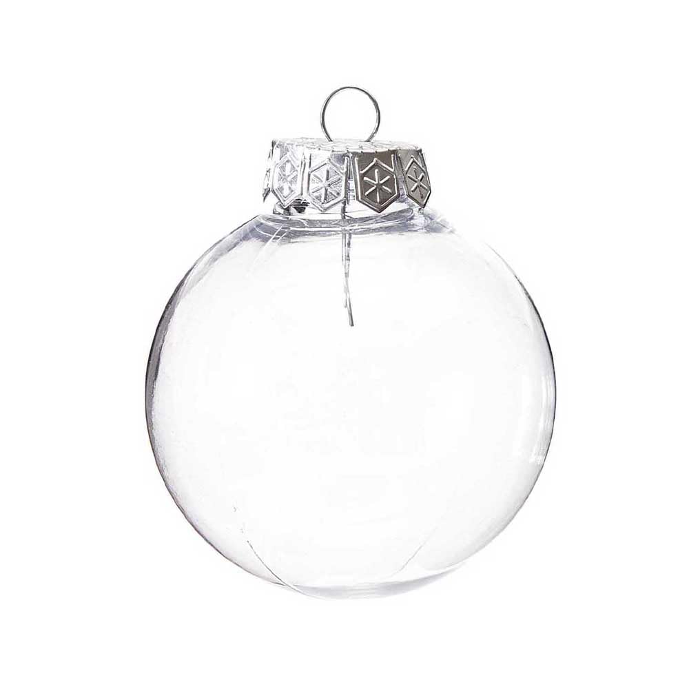 Crafty Capers 7cm Ball | Plastic Fillable Christmas Bauble | One Part with Removable Cap