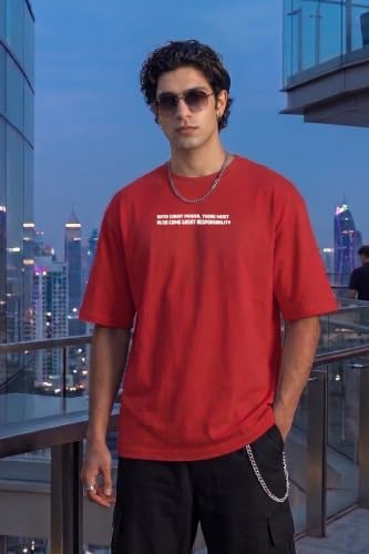 Image of Veirdo Men Spider-Man Printed Oversized T-Shirt