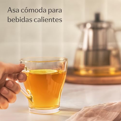 Miniatura 5 de Cosumy 6 Tazas De Capuchino Con Asa Y Cucharillas - 250ml - Mantienen El Calor - Tamaño Ideal Para Máquinas De Café - Aptas Para Lavavajillas