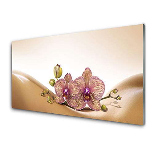 Tableau mural moderne Tulup 100x50cm impression sur verre floral - 2