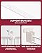 12inch Wire Shelf Brackets for Standard Shelves- 25kg Max Load Rust-Proof Metal Kit w/4 Support Brackets, 4 End & 10 Clips, Easy Install in Laundry, Closet, Garage, RV(42 Count, Excluding Rack)