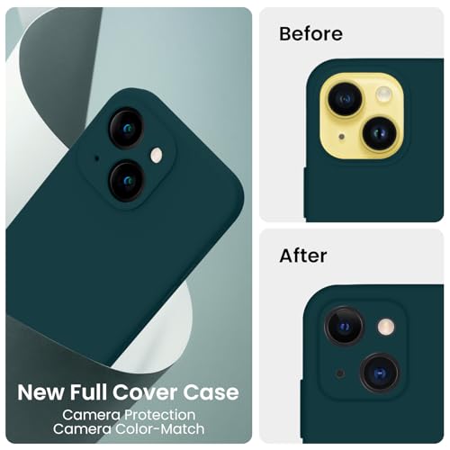 Image of FireNova Designed for iPhone 14 Case, Silicone Upgraded [Camera Protection] Phone Case, Soft Anti-Scratch Microfiber Lining Inside, 6.1 inch, Teal
