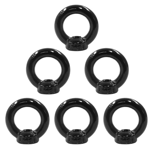 Image of Hordion 6PCS M5 Eye Nuts, Stainless Steel Lifting Eye Nut Fastener Ring Shape EyeNut, ZC2405062820