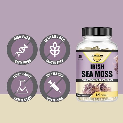 Irish Seamoss Capsules 2625mg per Serving - Made with Organic Seamoss, Bladderwrack & Burdock Root for Digestive & Immune Support - Image 8