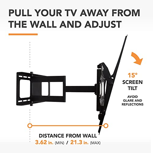 AVF Swift Mount Steel Multi Position TV Wall Mount for 37\" to 80\" TVs - Black