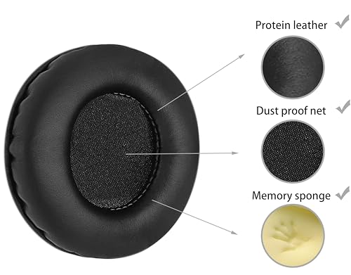 Replacement earpads Compatible with Sony MDR-V700DJ Headphones | Black/high-density sound-isolating soft ear pads, protein leather material miniatura 2